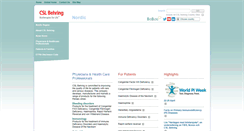 Desktop Screenshot of cslbehring.se