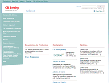 Tablet Screenshot of cslbehring.com.mx